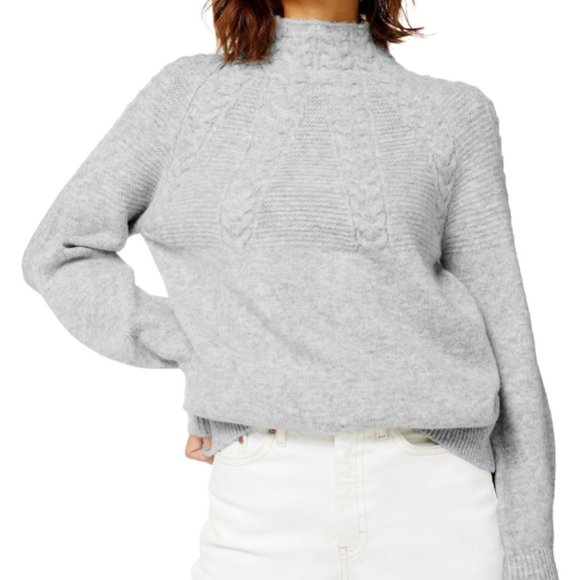 TOPSHOP Cowl Neck Sweater Gray Size XS - Picture 1 of 5